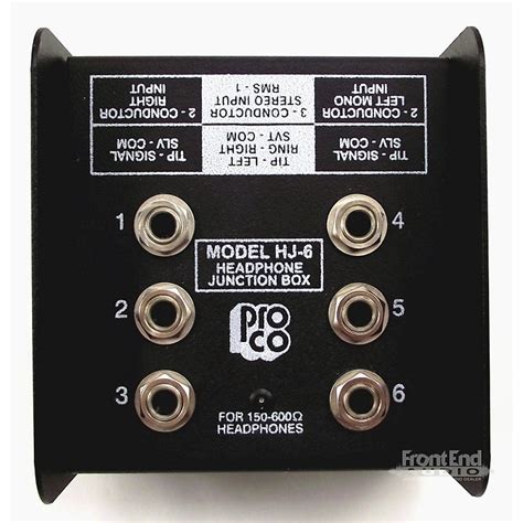 pro co hj6 6-ch headphone junction box|pro co headphone splitter.